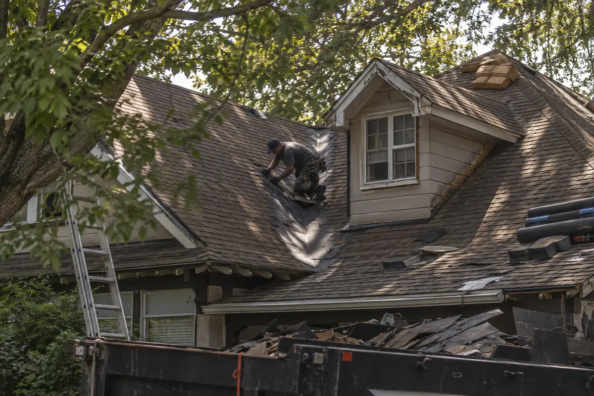 Historic Home Roof Replacement (North End) underway on a property in Boise, ID