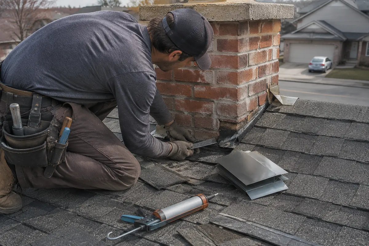 Roof Repair underway on a property in Boise, ID